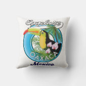 Oaxacaメキシコ旅行ロゴ クッション (裏面)