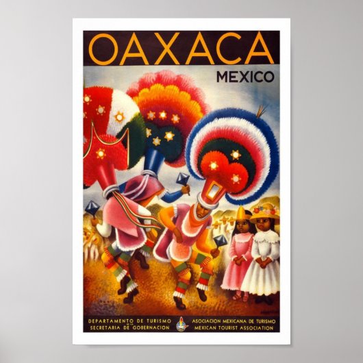Oaxaca Mexico North Americaヴィンテージ旅行ポスター ポスター (正面)