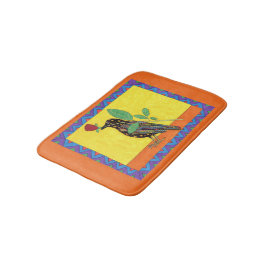 Oaxacanのカラス及び赤いバラのメキシコ人の芸術 バスマット