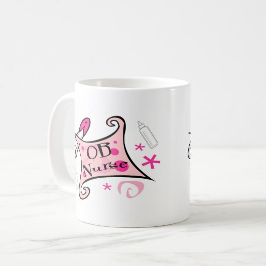 OBのナース(産科学)の看護 コーヒーマグカップ (正面左)