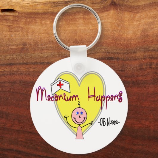 OBナース「メコニウムが起こる笑わされる」 キーホルダー (正面)