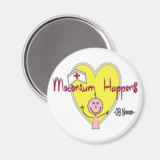 OBナース「メコニウムが起こる笑わされる」 マグネット (正面/裏面)