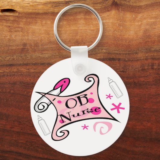OBナース(産科)看護 キーホルダー (正面)