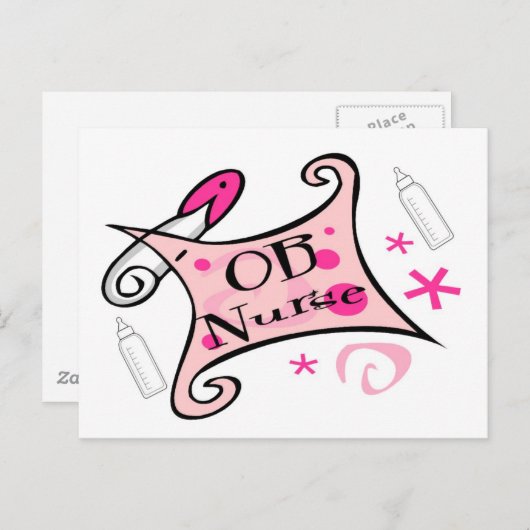 OBナース(産科)看護 ポストカード (正面/裏面)
