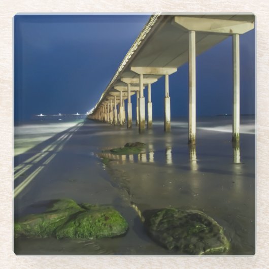 OB桟橋 ガラスコースター (正面)