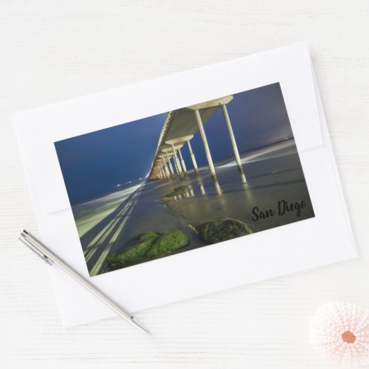 OB桟橋 長方形シール (封筒)