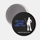 OB Cuesレディース9 – ボールツアーマグネットロゴ(2) マグネット (正面/裏面)