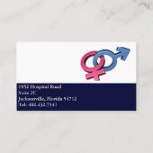 OB-GYNの名刺のサンプル 名刺 (裏面)