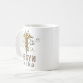 OB GYNはマグを揺すります コーヒーマグカップ (正面左)