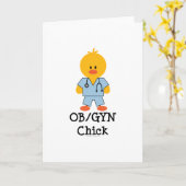 OB/GYNシックグリーティングカード カード (黄色い花)