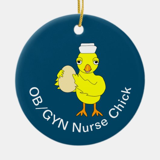 OB/GYNナース セラミックオーナメント (正面)