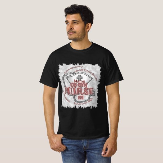 Ob GynナースAxiomカスタムナースTシャツ Tシャツ (正面フル)