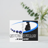 OB / GYN AT YOUR CERVIX - おもしろい MEDICAL ポストカード (スタンド正面)