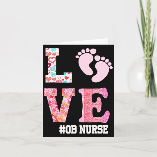 Ob Nurse Valentines Day Delivery Labor Nursing 1  カード (正面)