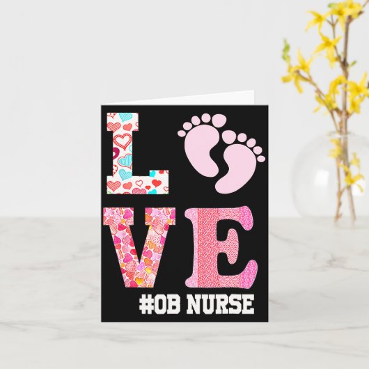 Ob Nurse Valentines Day Delivery Labor Nursing 1  カード (黄色い花)