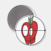 OBAマグネット、レッドアップルスカルターゲット マグネット (正面/裏面)
