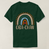 ObaChanレインボー祖母かわいい母親の日おもしろい大場 Tシャツ (デザイン正面)