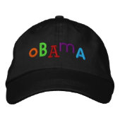OBAMA刺繍帽子 刺繍入りキャップ (正面)