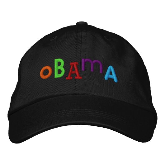 OBAMA刺繍帽子 刺繍入りキャップ (正面)