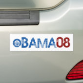 OBAMA08バンパーステッカー バンパーステッカー (車上)