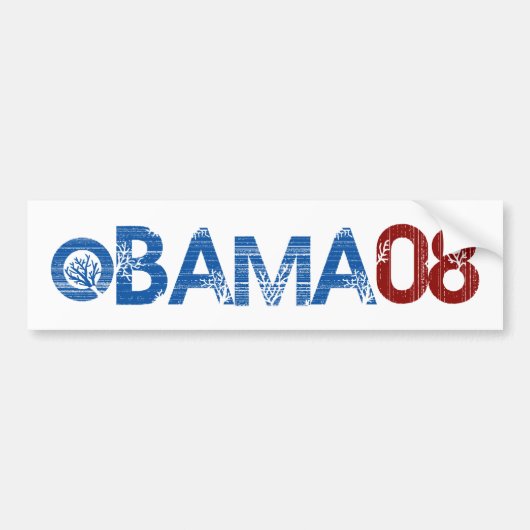 OBAMA08バンパーステッカー バンパーステッカー (正面)