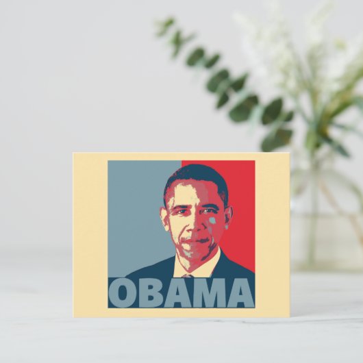 OBAMA ポップアート   ポストカード (スタンド正面)