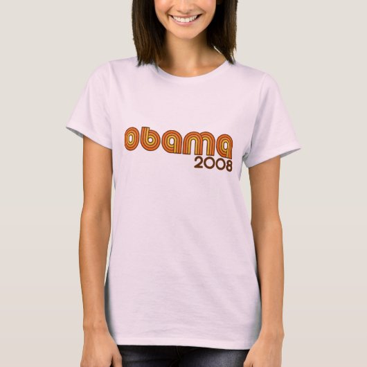 OBAMA 2008レトロ- Tシャツ (正面)