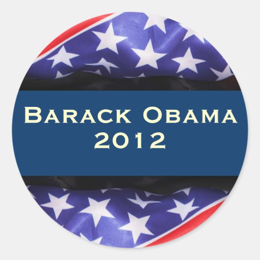 OBAMA 2012キャンペーンシール ラウンドシール (正面)