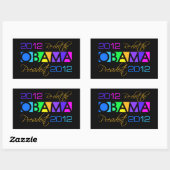 OBAMA 2012ステッカー 長方形シール (シート)