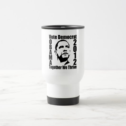 OBAMA 2012マグカップ – スタイルと色を選択 トラベルマグ (中央)