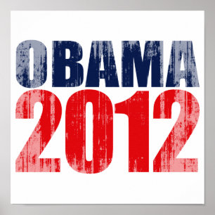 OBAMA 2012ヴィンテージ.png ポスター