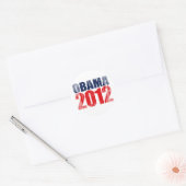 OBAMA 2012ヴィンテージ.png ラウンドシール (封筒)