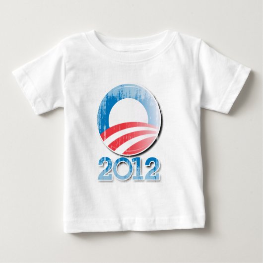 OBAMA-2012-BUTTONヴィンテージ.png ベビーTシャツ (正面)