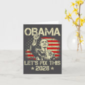 Obama 2028 Let's Fix This Obama 48th President カード (黄色い花)