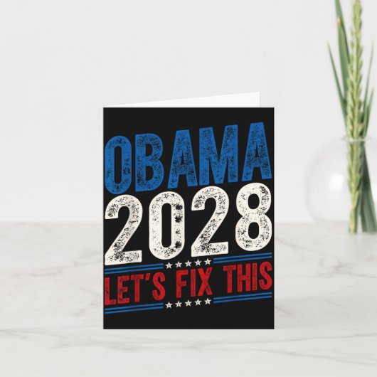 Obama 2028 Let's Fix This Obama 48th President カード (正面)