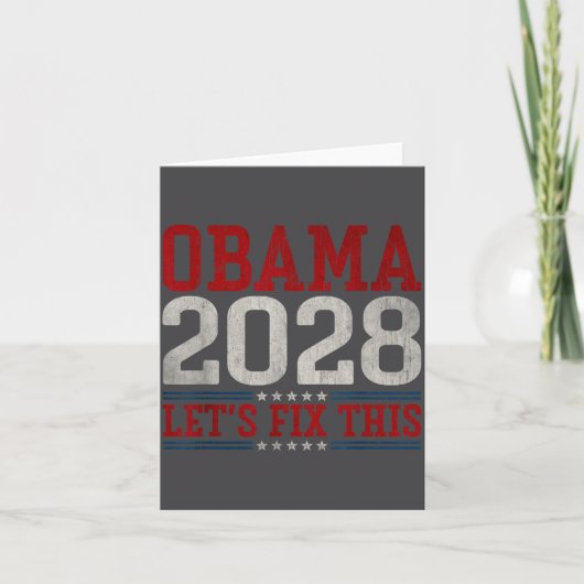 Obama 2028 Let's Fix This Obama 48th President カード (正面)