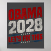 Obama 2028 Let's Fix This Obama 48th President ポスター (正面)