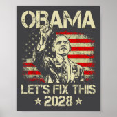Obama 2028 Let's Fix This Obama 48th President ポスター (正面)