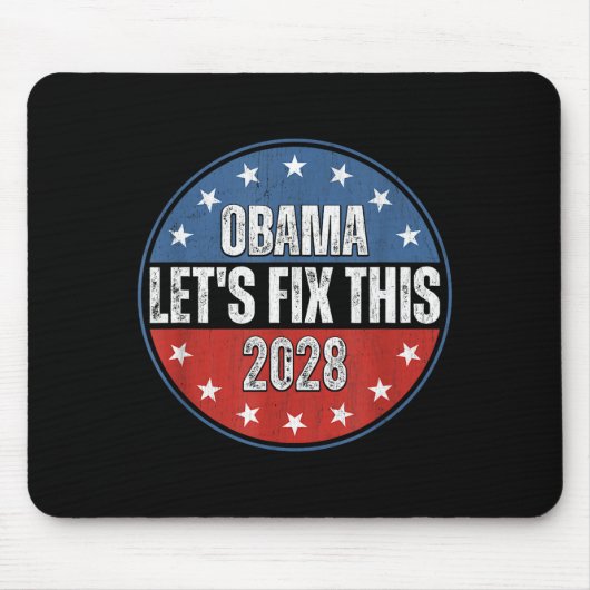 Obama 2028 Let's Fix This Obama 48th President マウスパッド (正面)