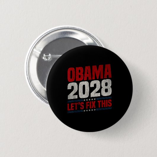 Obama 2028 Let's Fix This Obama 48th President 缶バッジ (正面&裏面)