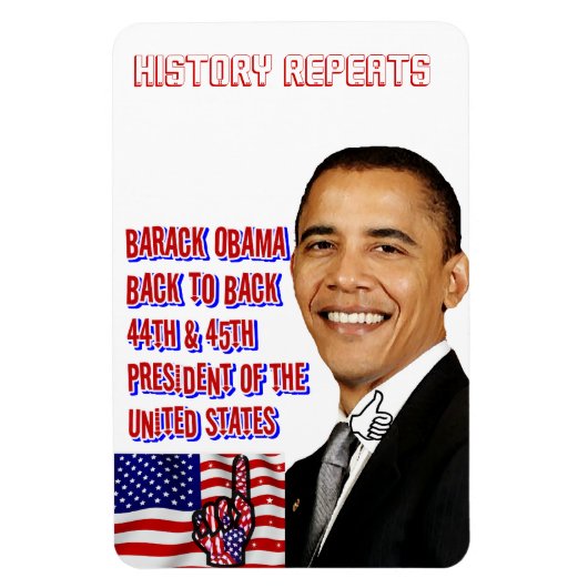 Obama、Back_Premium Flexiマグネットに戻る マグネット (縦)