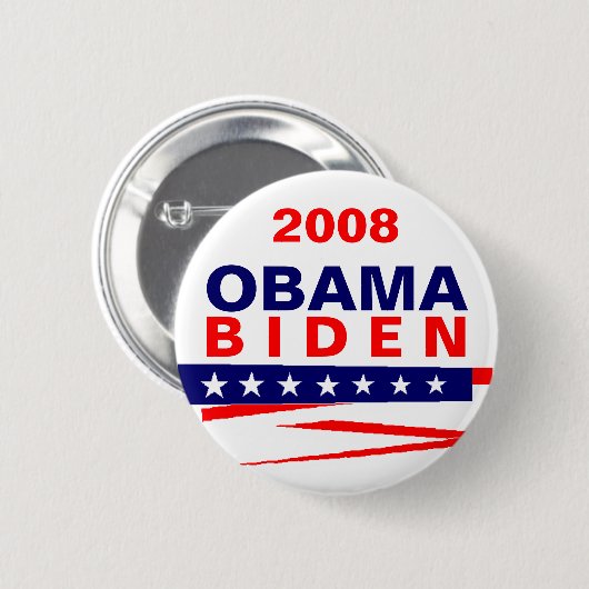 OBAMA-BIDEN 2008年 缶バッジ (正面&裏面)
