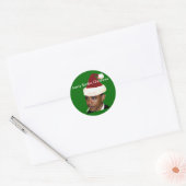 Obama Christmas Sticker(t shirt bumperアンチオバマ) ラウンドシール (封筒)