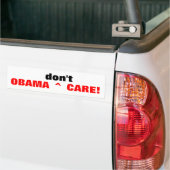 OBAMA^doのない^CARE!  バンパーステッカー (トラック上)
