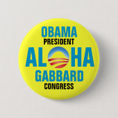 OBAMA/GABBARD 2012年 缶バッジ (正面)