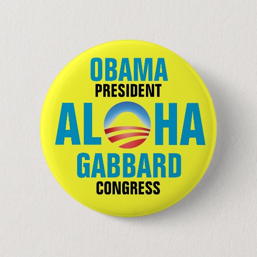 OBAMA/GABBARD 2012年 缶バッジ (正面)
