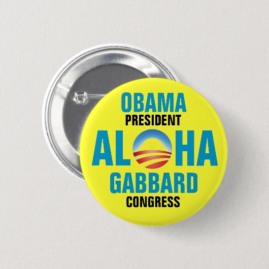 OBAMA/GABBARD 2012年 缶バッジ (正面&裏面)