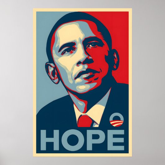 Obama Hope Poster Shepard Fairey Iconic Campaign ポスター (正面)