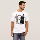 Obama/JFKの交差ステッチのワイシャツ Tシャツ (正面フル)