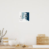 OBAMA LEADERSHIP BLUE -.png ポスター (キッチン)